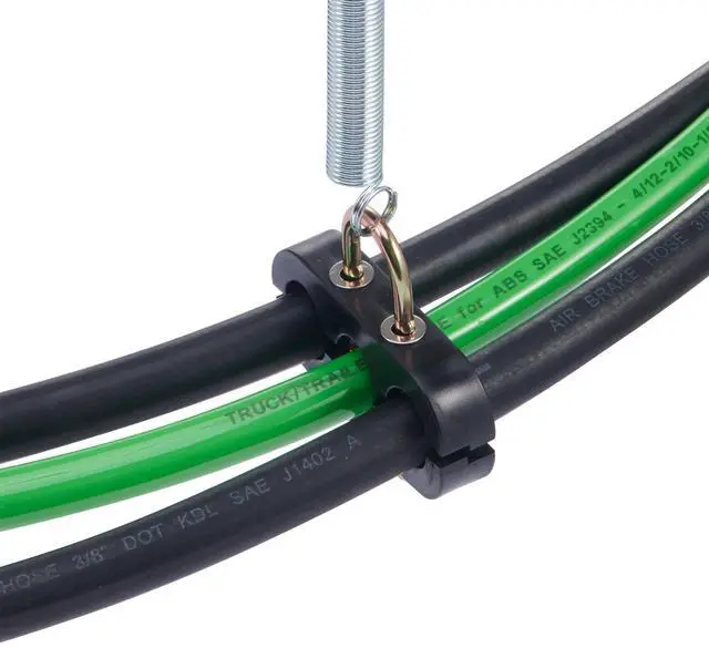 Alt view image 2 of 7 - 12FT Semi Truck Air Lines Kit, 3-in-1 Air Hoses & ABS Power Line for Semi Truck Trailer Tractor, 7-Way Plug Electrical Cord Cable and Rubber Air Lines Hose Assembly Kit with Hook & Teflon Tape
