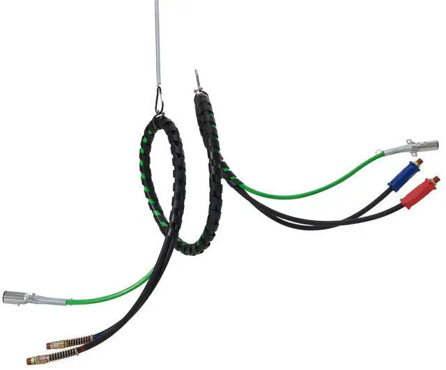 Alt view image 7 of 7 - 12FT Semi Truck Air Lines Kit, 3-in-1 Air Hoses & ABS Power Line for Semi Truck Trailer Tractor, 7-Way Plug Electrical Cord Cable and Rubber Air Lines Hose Assembly Kit with Hook & Teflon Tape