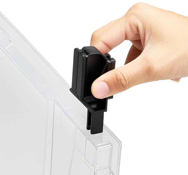 Alt view image 4 of 7 - Plastic Stackable Storage Bins, 14.8 x 8.5 x 7.1 inch (6 Pack), Plastic Containers for Organizing & Storage Bins for Closet, Garage, Small Parts, Office Supplies, Other Accessories, Transparent