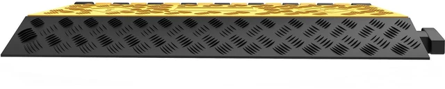 Alt view image 6 of 7 - 1 Pack of 3-Channel Rubber Cable Protector Ramps Heavy Duty 44000Lbs Load Capacity Cable Wire Cord Cover Ramp Speed Bump Driveway Hose Cable Ramp Protective Cover