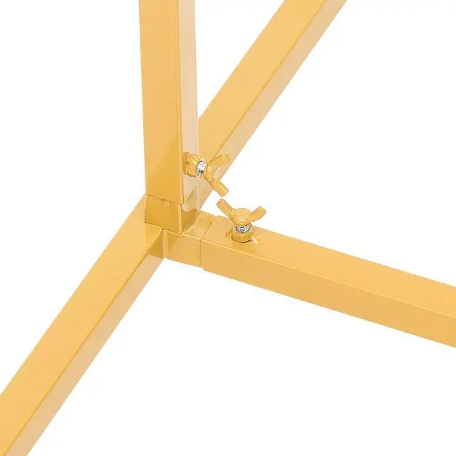 Alt view image 5 of 7 - Arch Backdrop Stand, Set of 3, 7.2/6.6/6 ft, Stable Structure, Easy Assembly, Gold Metal Arch Backdrop Stand for Wedding, Birthday Party, Graduation, Holiday Celebration, and Ceremony Decoration