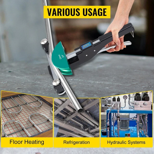 Alt view image 5 of 7 - Copper Pipe Bender, 7 Colorful Dies 1/4-7/8 inch 90 Degrees Forward and Reverse Bending, 6-22 mm for Copper & Aluminum Tubes with Reverse Bend Attachment