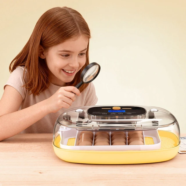 Alt view image 5 of 7 - 24 Egg Incubator, Automatic Egg Turner with LED Candler, Temperature & Humidity Control, 360° View Clear Window, Auto Water Refill, Poultry Eggs Incubators for Hatching Chicks Ducks Goose Quail