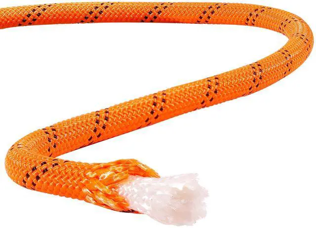 Alt view image 4 of 7 - Double Braided Polyester Rope, 3/4 in x 220 ft, 24 Strands, 20000 LBS Breaking Strength Outdoor Rope, Arborist Rigging Rope for Rock Hiking Camping Swing Rappelling Rescue, Orange/Black