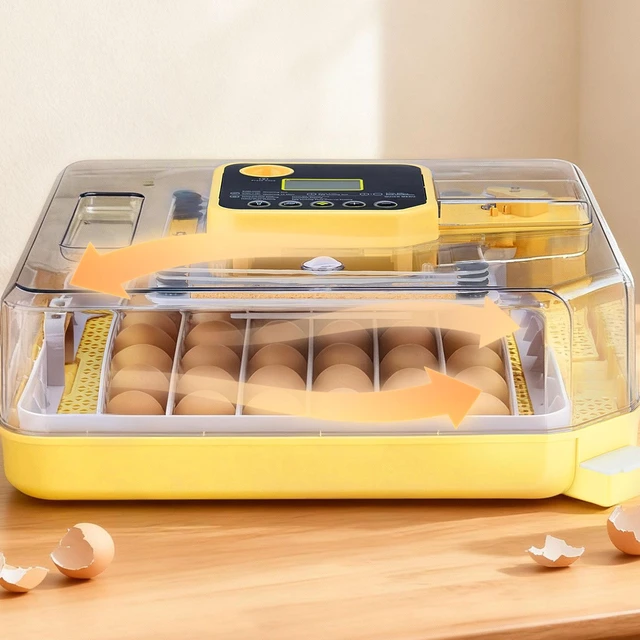 Alt view image 4 of 7 - 48 Egg Incubator, Automatic Egg Turner with LED Candler, Temperature Display & Auto Humidity Control, 360° View Clear Window, Poultry Eggs Incubator for Hatching Chicks Ducks Goose Quail