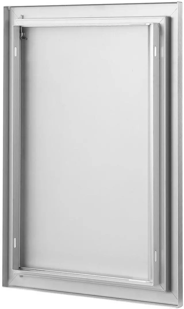 Alt view image 3 of 7 - BBQ Access Door, 17W x 24H Inch Single Outdoor Kitchen Door, Stainless Steel Flush Mount Door, Wall Vertical Door with Recessed Handle, for BBQ Island, Grilling Station, Outside Cabinet