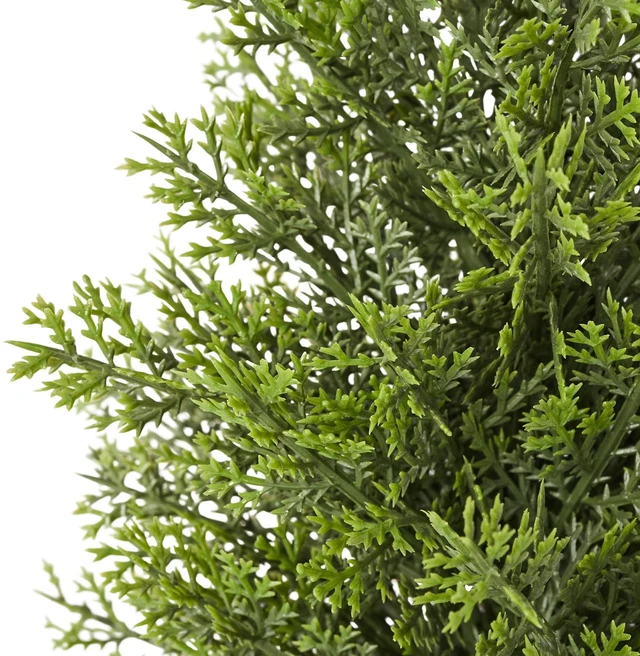 Alt view image 6 of 7 - Artificial Topiary Cedar Trees, 36 inch 2 Set Faux Pine Shrubs Plants, Fake Silk Tree Look Real, Easy Assembly for Decor Front Porch Outdoor Patio Garden Balcony Backyard Indoor Office