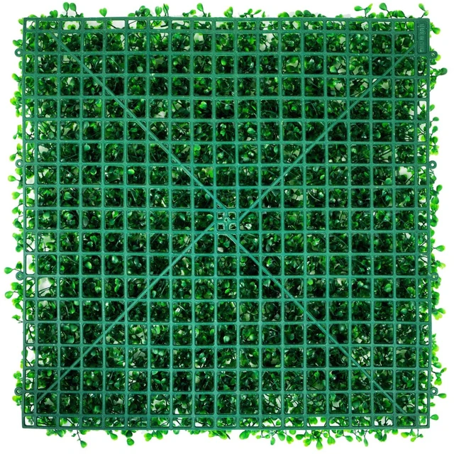 Alt view image 4 of 7 - Artificial Boxwood Panel UV 24pcs Boxwood Hedge Wall Panels Artificial Grass Backdrop Wall 10" X 10" 4 cm Green Grass Wall, Fake Hedge for Decor Privacy Fence Indoor, Outdoor Garden Backyard