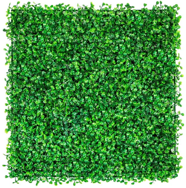 Alt view image 6 of 7 - Artificial Boxwood Panel UV 24pcs Boxwood Hedge Wall Panels Artificial Grass Backdrop Wall 10" X 10" 4 cm Green Grass Wall, Fake Hedge for Decor Privacy Fence Indoor, Outdoor Garden Backyard