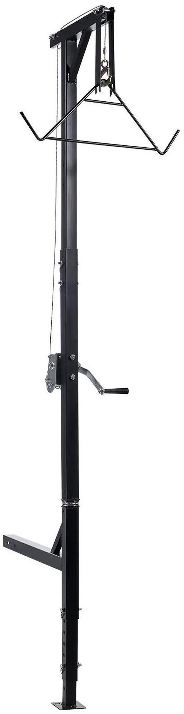 Main image of Truck Hitch Game Hoist, 400 lbs Load Capacity, Hunting Deer Hoist with 2-inch Receiver, 360-Degree Swivel Shaft & Adjustable Height, Includes Gambrel Winch for Skinning & Cleaning Game
