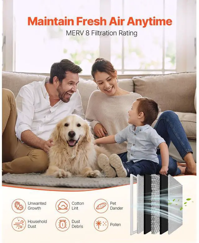 Alt view image 4 of 7 - 16x20x1 Aluminum Electrostatic Air Filter MERV 8 Actual 15.5x19.75x0.82
