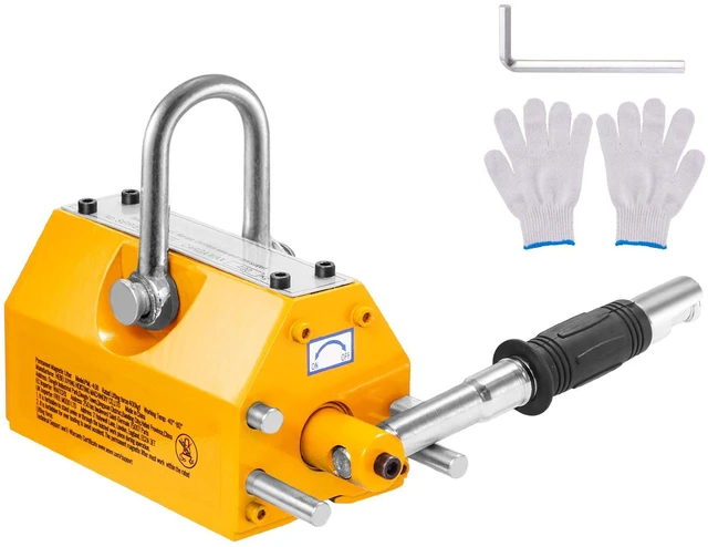 Main image of Magnetic Lifter, 1320 lbs/600kg Pulling Capacity, 2.5 Safety Factor, Steel and Neodymium, Lifting Magnet with Release, Permanent Lift Magnets, Heavy Duty Magnet for Hoist, Block, Shop Crane