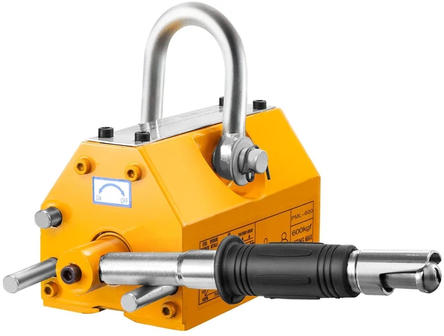 Alt view image 3 of 7 - Magnetic Lifter, 1320 lbs/600kg Pulling Capacity, 2.5 Safety Factor, Steel and Neodymium, Lifting Magnet with Release, Permanent Lift Magnets, Heavy Duty Magnet for Hoist, Block, Shop Crane