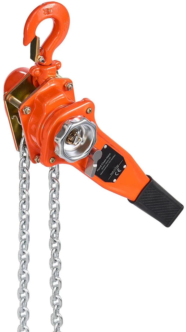 Alt view image 4 of 7 - Manual Lever Chain Hoist, 3/4T 1650LBS Capacity Heavy Duty Come Along, 20FT Lift G80 Alloy Steel Chain With Dual Pawl Mechanical Brake,360°Rotating Hooks, for Warehouse Construction Garage