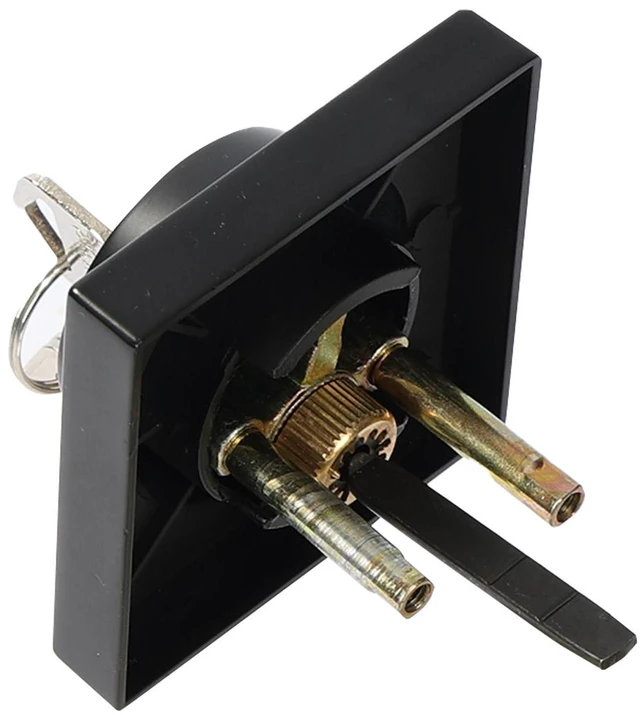 Alt view image 7 of 7 - Deadbolt Lock Square Single Cylinder Dead Bolt Keyed 1 Side Matte Black 3 Keys