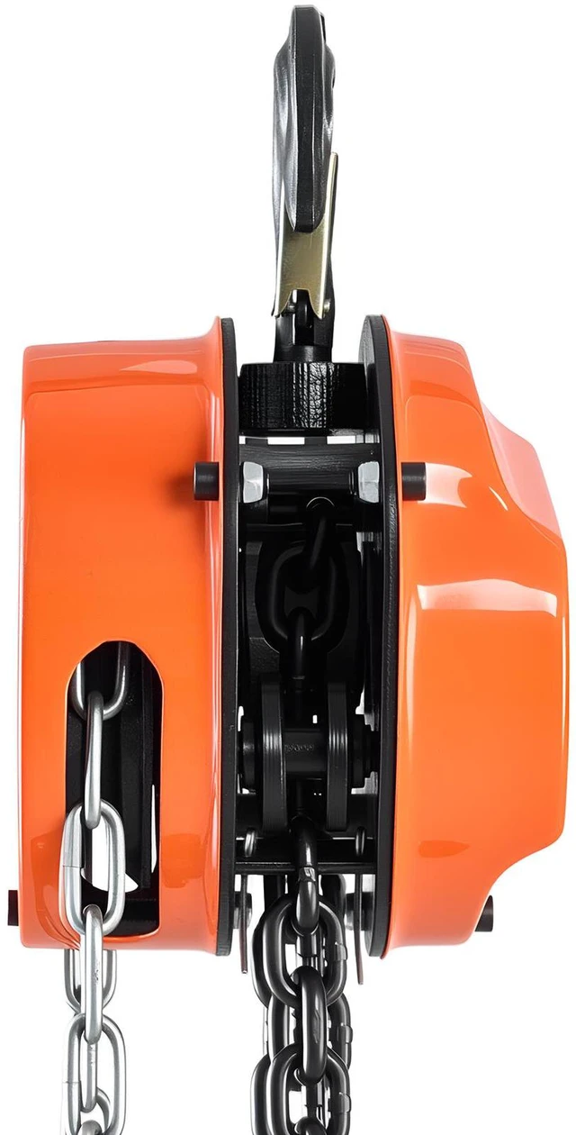 Alt view image 7 of 7 - Hand Chain Hoist, 1 Ton 2200 lbs Capacity, Manual Chain Block with Upgrade G80 Galvanized Chain, 20 ft Lifting Height, Heavy Duty Pulley Hoist for Garage Warehouse Automotive Machinery, Orange