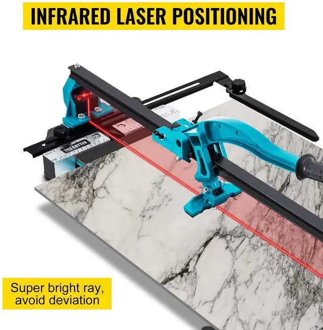 Alt view image 3 of 7 - Tile Cutter, 48 Inch Manual Tile Cutter, Tile Cutter Tools w/ Single Rail & Double Brackets, 3/5 in Cap w/Precise Laser Guide, Snap Tile Cutter for Precision Cutting Porcelain Tiles Industry