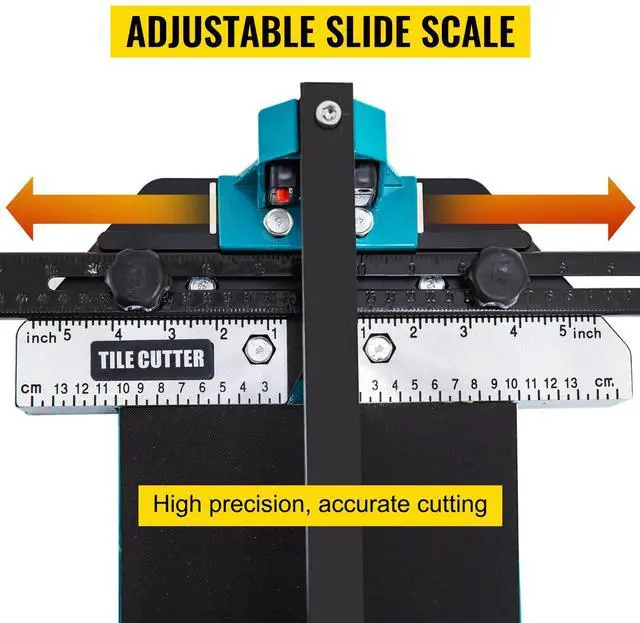 Alt view image 5 of 7 - Tile Cutter, 48 Inch Manual Tile Cutter, Tile Cutter Tools w/ Single Rail & Double Brackets, 3/5 in Cap w/Precise Laser Guide, Snap Tile Cutter for Precision Cutting Porcelain Tiles Industry