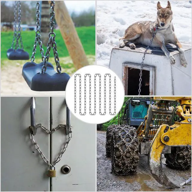 Alt view image 6 of 7 - Grade 30 Chain 3/16 Inch by 100Ft Length Grade 30 Proof Coil Chain Zinc Plated Grade 30 Chain for Towing Logging Agriculture and Guard Rails