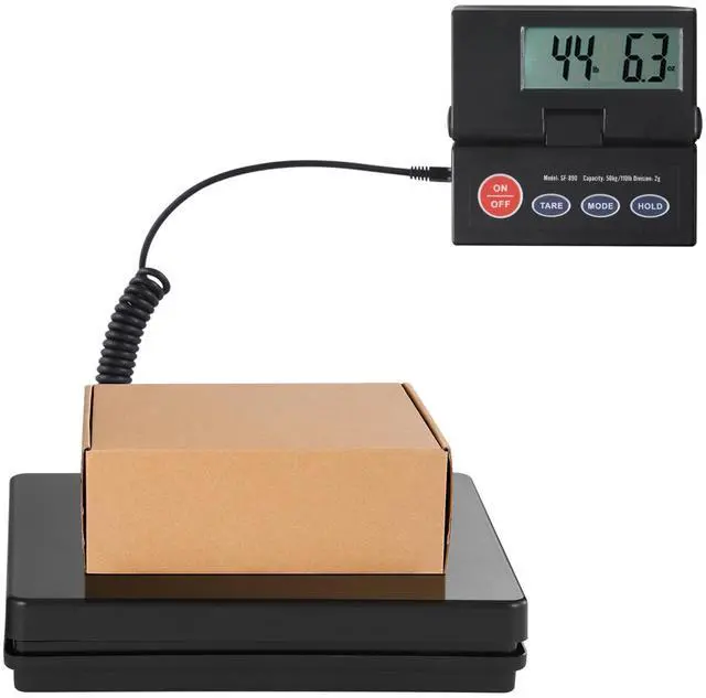 Alt view image 2 of 7 - Digital Shipping Scale, 110 lbs x 0.07 oz. Heavy Duty Postal Scale with Timer, Tare, Hold Function, 90° Foldable LCD Screen Package Scale for Laggage, Home, Post Office, AC/DC Powered, FCC Liste