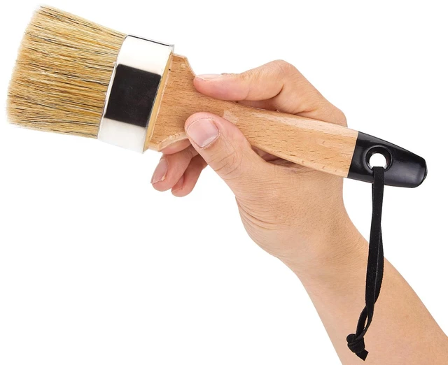Main image of Chalk Wax Paint Brush 4 Piece Furniture Paint Brushes for Painting & Waxing