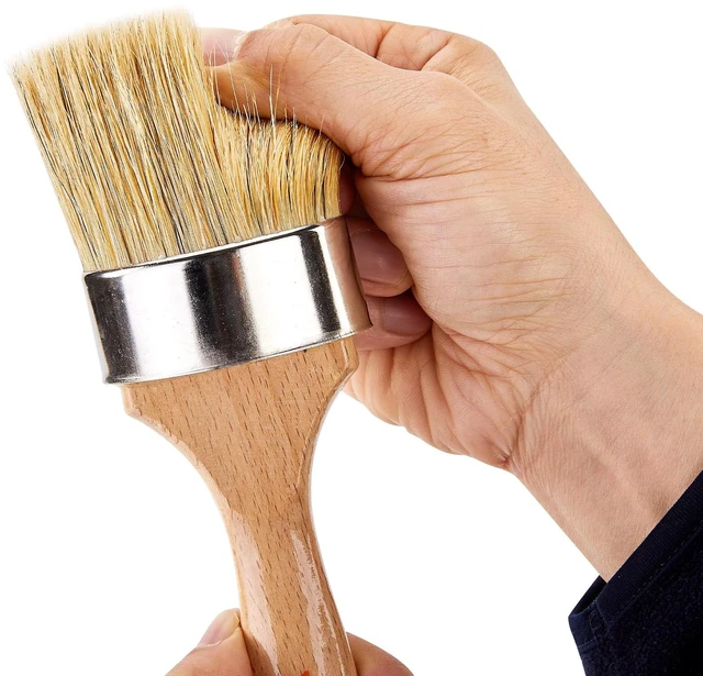 Alt view image 5 of 7 - Chalk Wax Paint Brush 4 Piece Furniture Paint Brushes for Painting & Waxing