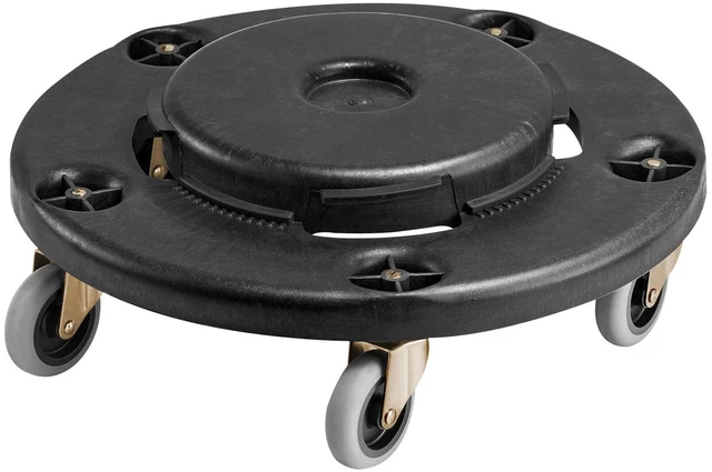 Main image of Round Trash Can Dolly Fit 20, 32, 44, 55 Gal Garbage Container 500lbs Heavy Duty