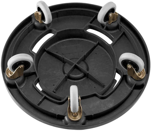Alt view image 2 of 7 - Round Trash Can Dolly Fit 20, 32, 44, 55 Gal Garbage Container 500lbs Heavy Duty