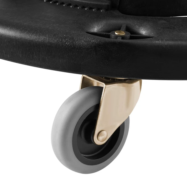 Alt view image 4 of 7 - Round Trash Can Dolly Fit 20, 32, 44, 55 Gal Garbage Container 500lbs Heavy Duty