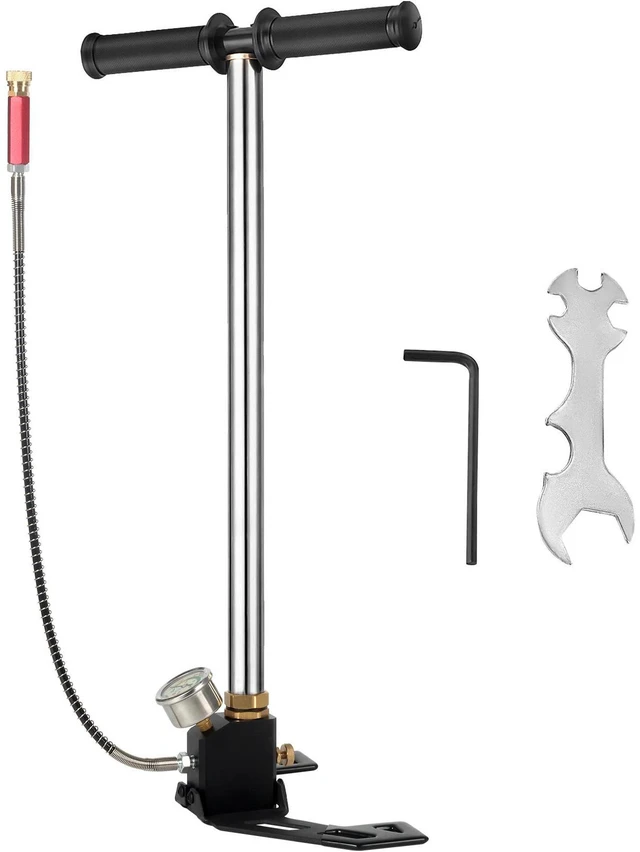 Alt view image 7 of 7 - Airgun PCP Pump 4500PSI High Pressure Hand Pump 3 Stage Pump Chamber PCP Air Pump