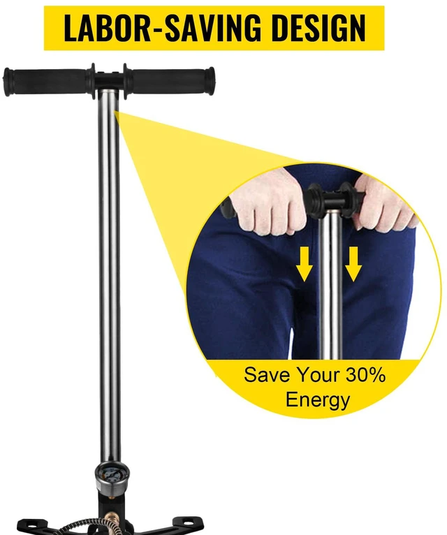 Alt view image 3 of 7 - Airgun PCP Pump 4500PSI High Pressure Hand Pump 3 Stage Pump Chamber PCP Air Pump