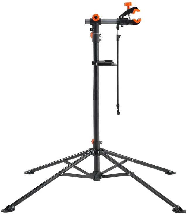 Alt view image 2 of 7 - Bike Repair Stand, 80 lbs Heavy-duty Steel Bicycle Repair Stand, Adjustable Height Bike Maintenance Workstand with Magnetic Tool Tray Telescopic Arm, Foldable Bike Work Stand for Home, Shops