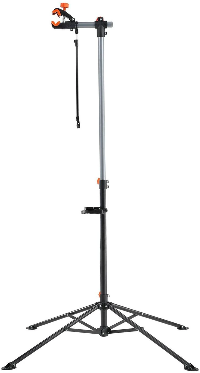 Alt view image 4 of 7 - Bike Repair Stand, 80 lbs Heavy-duty Steel Bicycle Repair Stand, Adjustable Height Bike Maintenance Workstand with Magnetic Tool Tray Telescopic Arm, Foldable Bike Work Stand for Home, Shops