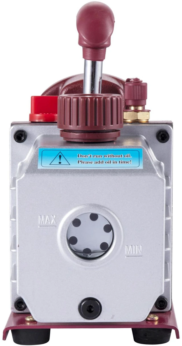 Alt view image 3 of 7 - Vacuum Pump 4.5CFM Vacuum Pump HVAC Single-Stage Rotary Vane Vacuum Pump 1/3HP 5PA Ultimate Air Conditioning Refrigerant Vacuum Pump