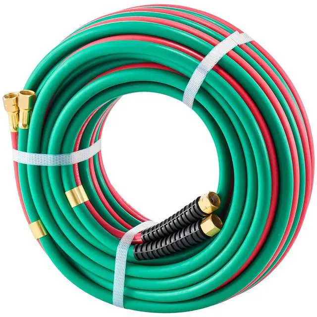 Alt view image 3 of 7 - Oxygen Acetylene Hose 1/4-Inch x 50FT R Grade Hose 300PSI Max Working Pressure