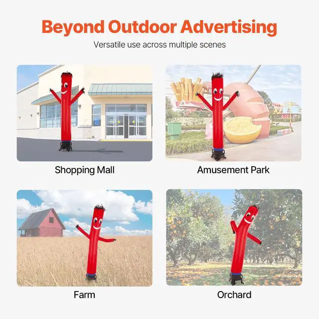 Alt view image 2 of 7 - 10 ft Air Dancers Wacky Waving Inflatable Tube Man with 9/10 HP Blower Fan