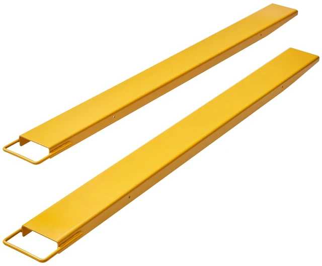 Alt view image 7 of 7 - Pallet Fork Extensions, 72" Length 4.5" Width, Heavy Duty Carbon Steel Fork Extensions for Forklifts, 1 Pair Forklift Extensions, Industrial Forklift Fork Attachments for Forklift Truck, Yellow