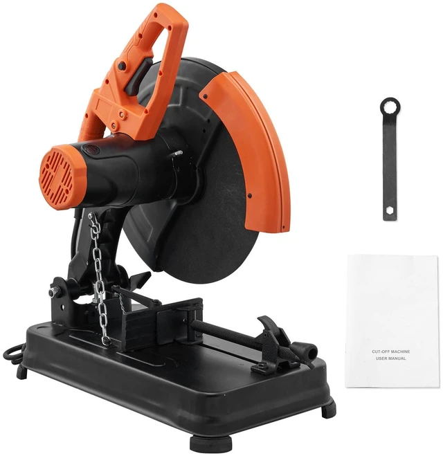 Alt view image 7 of 7 - Abrasive Chop Saw, 14"/355mm Blade Diameter Cut Off Saw, 2300W 3600RPM Steel Cutting Machine, 0-45° Adjustable Angle Miter Saw for Cutting Metal Cutting Chop Saw for Steel/Rebar/Iron/Aluminum