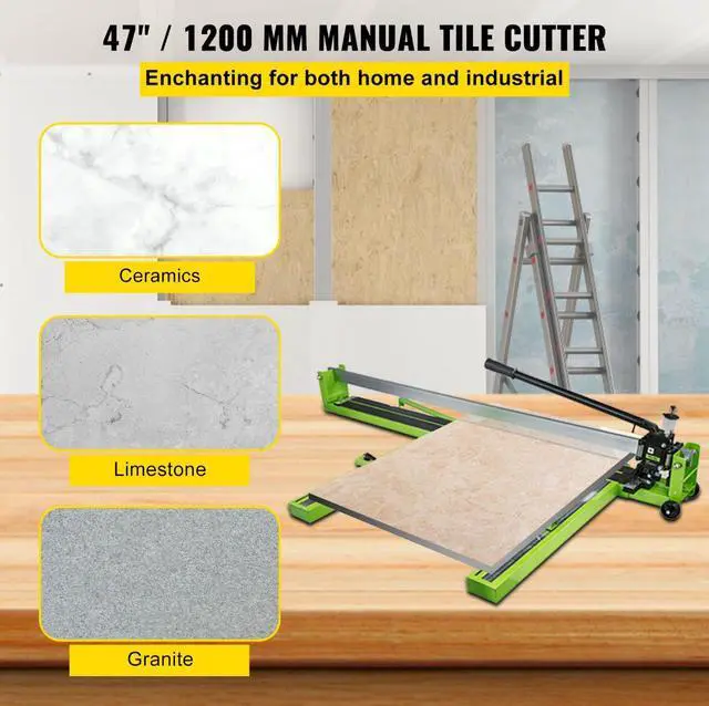 Alt view image 3 of 7 - Tile Cutter 47 Inch, Manual Tile Cutter All-Steel Frame,Tile Cutting Machine w/Laser Guide and Bonus Spare Cutter,Tile Cutter Hand Tool for Precision Cutting Porcelain Ceramic Floor Tiles