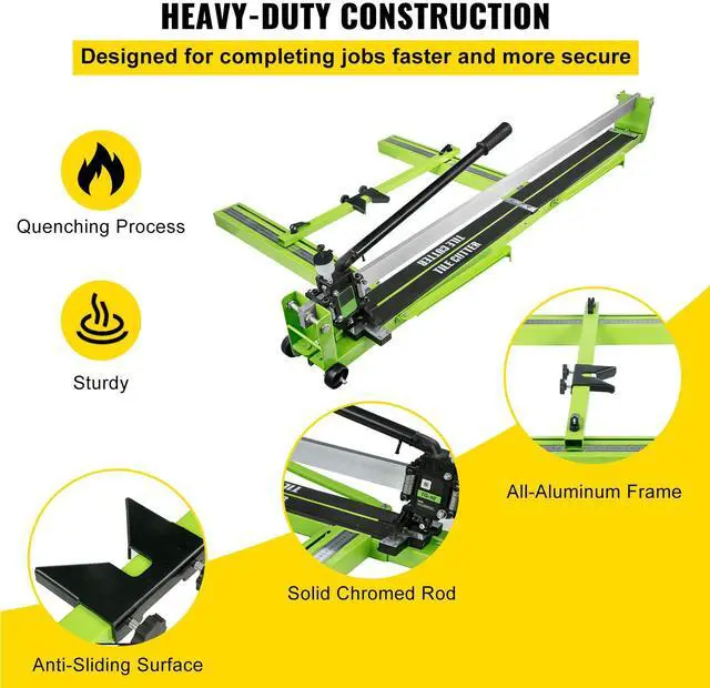 Alt view image 4 of 7 - Tile Cutter 47 Inch, Manual Tile Cutter All-Steel Frame,Tile Cutting Machine w/Laser Guide and Bonus Spare Cutter,Tile Cutter Hand Tool for Precision Cutting Porcelain Ceramic Floor Tiles