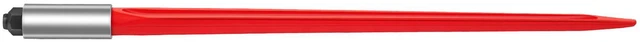 Alt view image 7 of 7 - Hay Spear 32" Bale Spear 1350 lbs Capacity, Bale Spike Quick Attach Square Hay Bale Spears 1.4" Wide, Red Coated Bale Forks, Bale Hay Spike with Hex Nut & Sleeve for Buckets Tractors Loaders