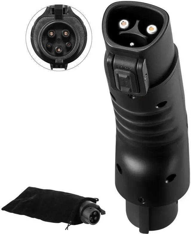 Main image of Tesla to J1772 Charging Adapter, Max 48 Amp 240V, J1772 EVs Charger Adapter, with IP65 Storage Bag Anti-Drop Lock, for Tesla High Powered Wall Connector, Destination Charger and Mobile Connector