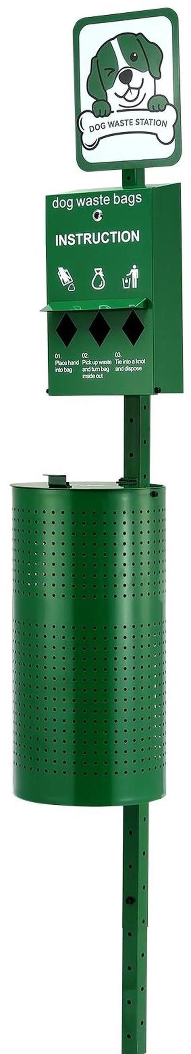 Alt view image 2 of 7 - Dog Waste Station 11.5 Gallons Outdoor Dog Poop Station with 600 Bags