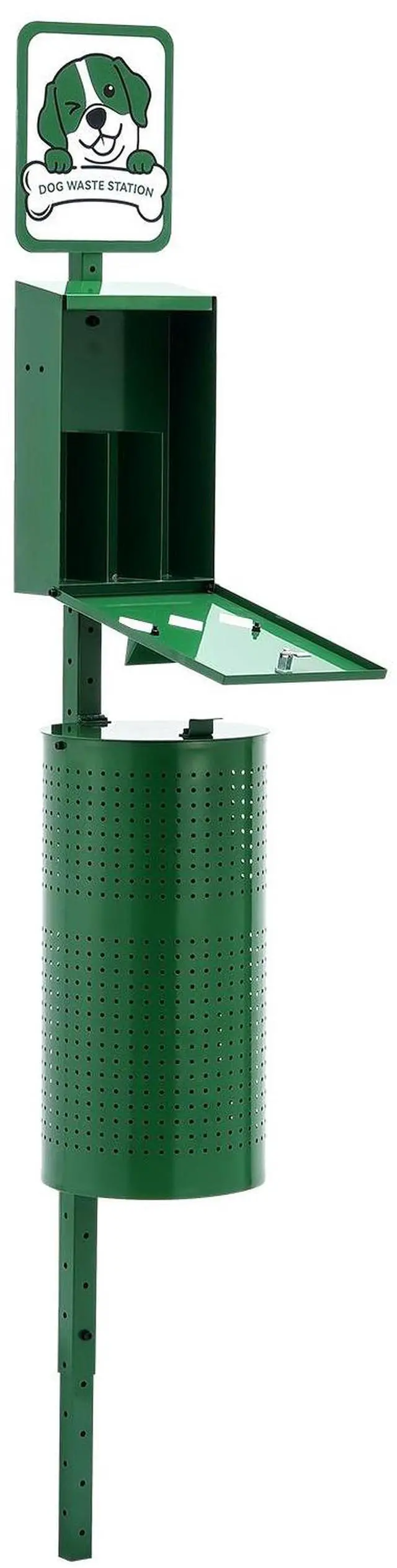 Alt view image 7 of 7 - Dog Waste Station 11.5 Gallons Outdoor Dog Poop Station with 600 Bags