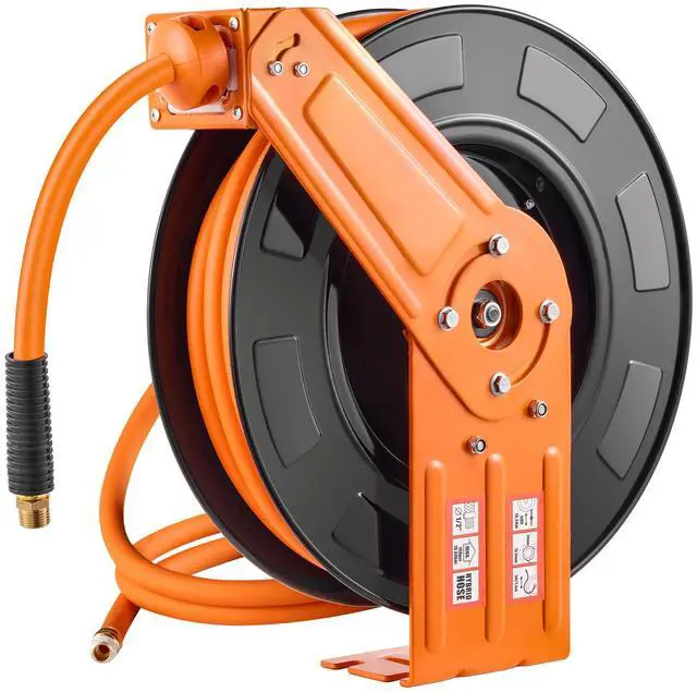 Main image of Retractable Air Hose Reel 1/2 IN x 50 FT Hybrid Air Hose Reel Max 300 PSI