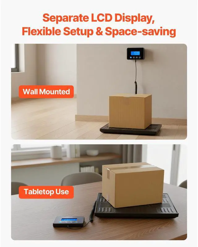 Alt view image 2 of 6 - Digital Postal Scale, 0.7 oz/3.5 oz Dual Accuracy, 660 lbs Commercial Weight Scale with Hold/Tare Function & LCD Display, Fit for Packages, Postage, Luggage, Battery & Charging Cable Included