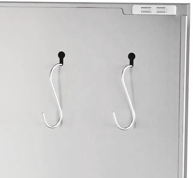 Alt view image 2 of 7 - BBQ Access Door, 31W x 24H Inch Double Outdoor Kitchen Door, Stainless Steel Flush Mount Door, Double Wall Vertical Door with Handles and Hooks, for BBQ Island, Grilling Station, Outside Cabinet