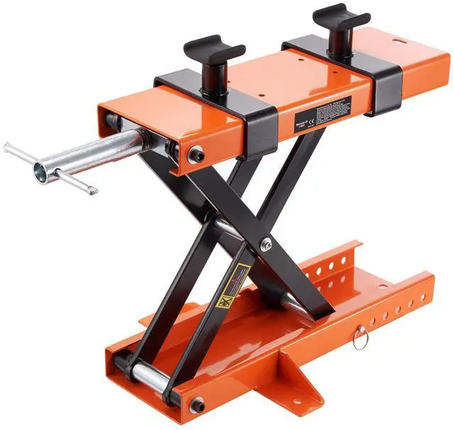 Main image of Motorcycle Lift, 500 kg Motorcycle Center Scissor Lift Jack with Saddle & Safety Pin, Steel Motorcycle Jack Hoist Stand for Street Bikes, Cruiser Bikes, Touring Motorcycles