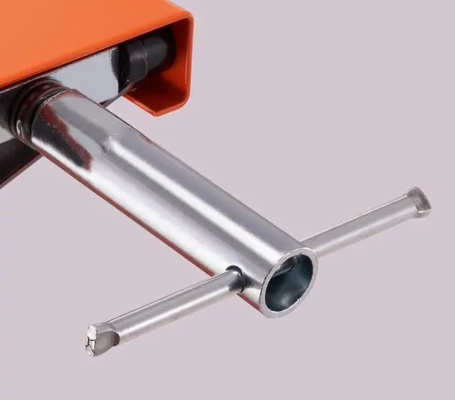 Alt view image 5 of 7 - Motorcycle Lift, 500 kg Motorcycle Center Scissor Lift Jack with Saddle & Safety Pin, Steel Motorcycle Jack Hoist Stand for Street Bikes, Cruiser Bikes, Touring Motorcycles
