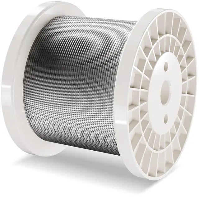 Alt view image 6 of 7 - T316 Stainless Steel Cable 1/8" 7x7 Steel Wire Rope 600 ft Cable Railing